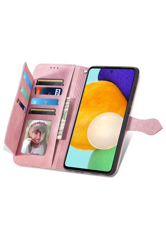 S-TOP Case For Samsung Galaxy A52s 5G Embossed Flower Shockproof Leather Phone Case - Image 4