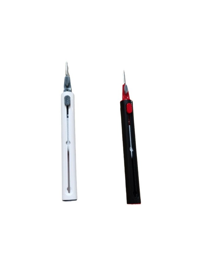 Second-generation Bluetooth Headset Cleaning Pen Push-pull Multi-function Earplug Mobile Phone Computer Keyboard Cleaning Dust Removal Artifact-Color:White (pearl Bag)  - Image 5