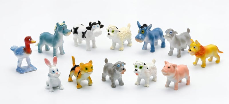 DIMAZO Small Kids Sea & Wild Animal Toys Sets for Fun, Educational, Spark Imagination and Learning (Multi Choice Sets) (Animal & Bird) 12pcs - Image 1
