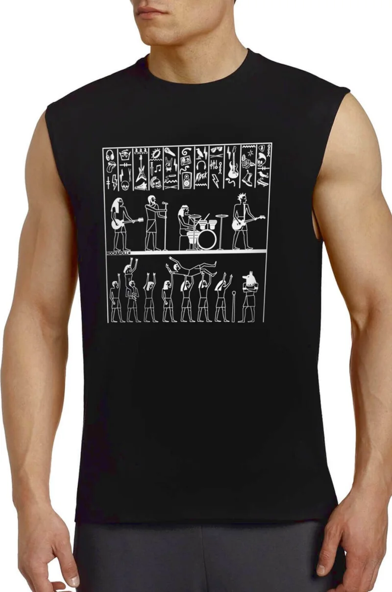 Pharaoh Rock Black Cut Sleeve / Sleeveless Men's T-Shirt