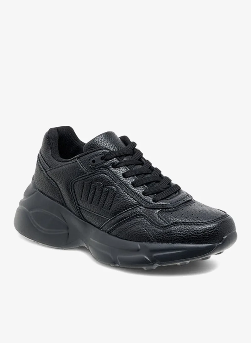 MISSY Women's Monogram Embossed Sneakers with Lace-Up Closure