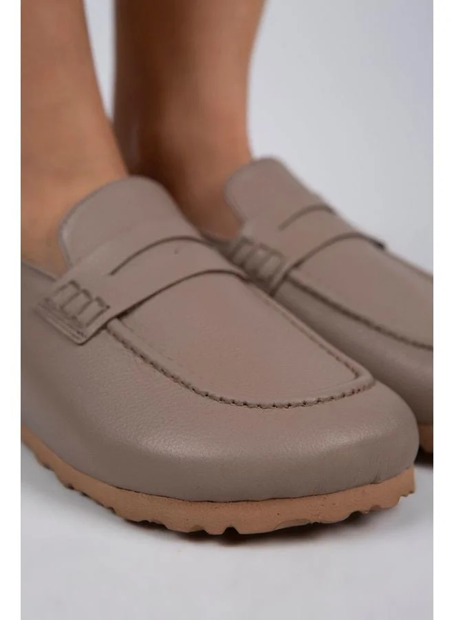 Manijero  Lori Women's Genuine Leather Slippers in Mink - Brown for Women | Best Price UAE