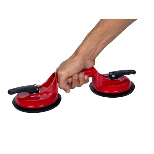 Zaptec Double Suction Cup, Metal Body, Heavy Duty, 100 Kg Capacity For Lifting Tile and Glass - Image 3