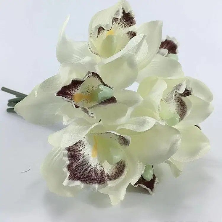 Y&D 7 Heads Realistic Artificial Phalaenopsis Orchids, High-Quality Silk Butterfly Orchid Flowers for Wedding Home Decor, Faux Flowers - Image 3