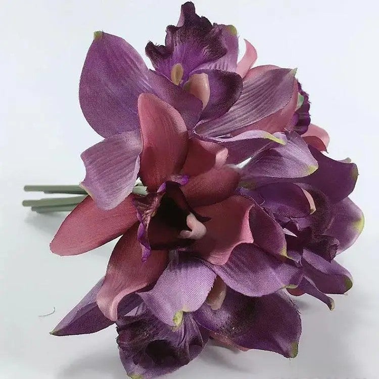 Y&D 7 Heads Realistic Artificial Phalaenopsis Orchids, High-Quality Silk Butterfly Orchid Flowers for Wedding Home Decor, Faux Flowers - Image 1
