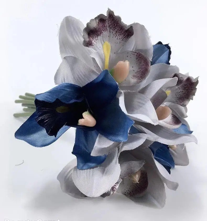Y&D 7 Heads Realistic Artificial Phalaenopsis Orchids, High-Quality Silk Butterfly Orchid Flowers for Wedding Home Decor, Faux Flowers - Image 4
