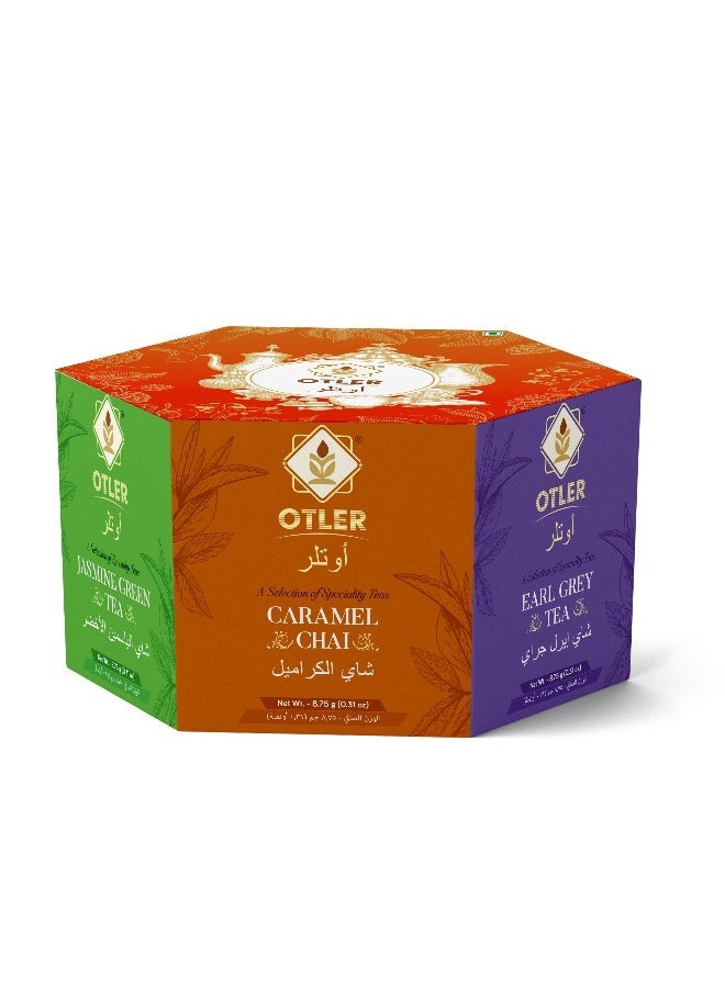 Otler HEXAGON CLASSIC BLACK & GREEN 30 TEA BAGS - Image 1