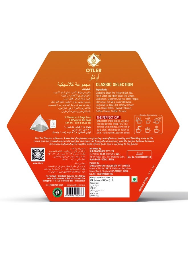 Otler HEXAGON CLASSIC BLACK & GREEN 30 TEA BAGS - Image 3