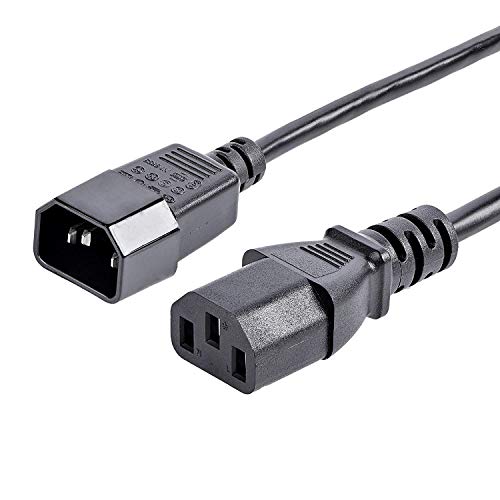 StarTech.com 6ft (2m) Power Extension Cord, C14 to C13, 10A 125V, 18AWG, Computer Power Cord Extension, IEC-320-C14 to IEC-320-C13 AC Power Cable Extension for Power Supply, UL Listed (PXT100) - Image 3