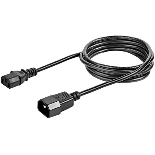 StarTech.com 6ft (2m) Power Extension Cord, C14 to C13, 10A 125V, 18AWG, Computer Power Cord Extension, IEC-320-C14 to IEC-320-C13 AC Power Cable Extension for Power Supply, UL Listed (PXT100) - Image 2