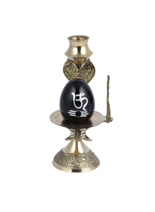 CraftVatika Shivling Idol Brass Sculpture Shiva Shivlingam Puja Abhishek Patra with Trishul and Nag Statue God Figurine Decor Gifts (3 x 2.6 x 4.7 Inches) - Image 3