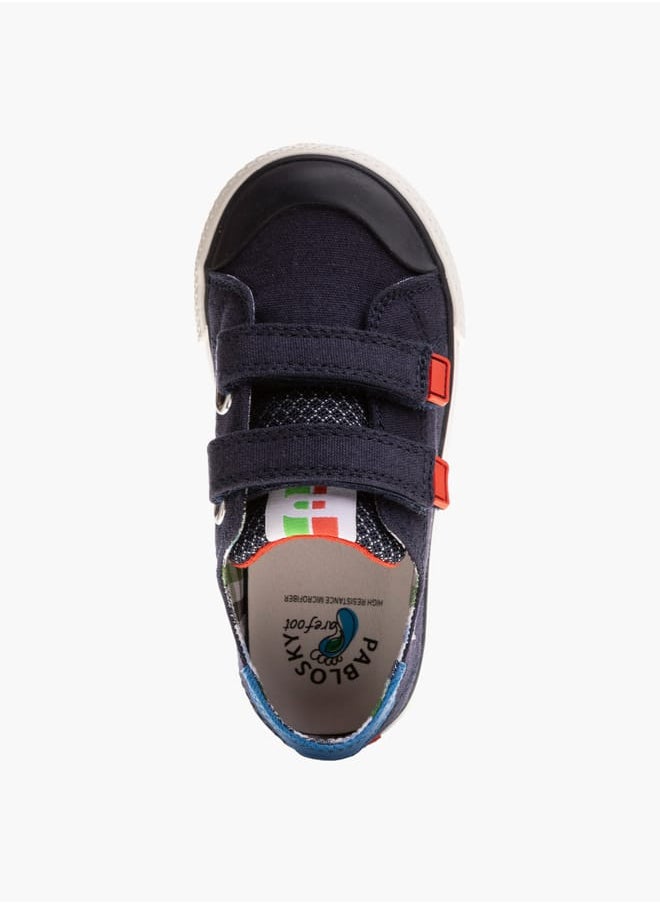 Pablosky - Boys Colourblock Sneakers with Hook and Loop Closure - Image 1