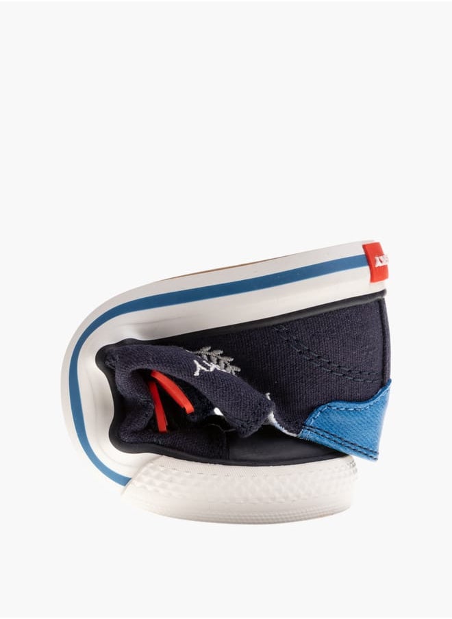 Pablosky - Boys Colourblock Sneakers with Hook and Loop Closure - Image 1