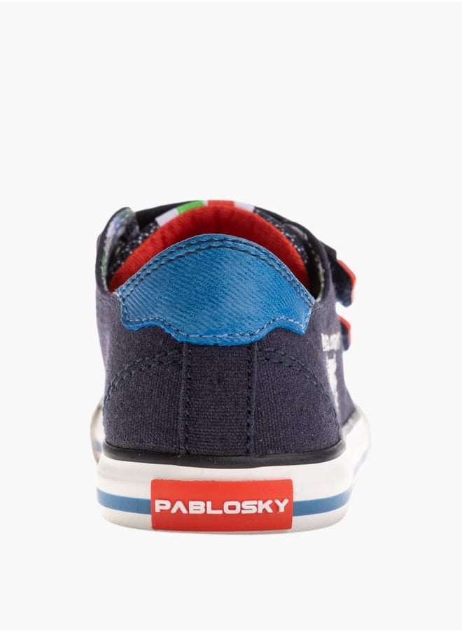 Pablosky - Boys Colourblock Sneakers with Hook and Loop Closure - Image 1