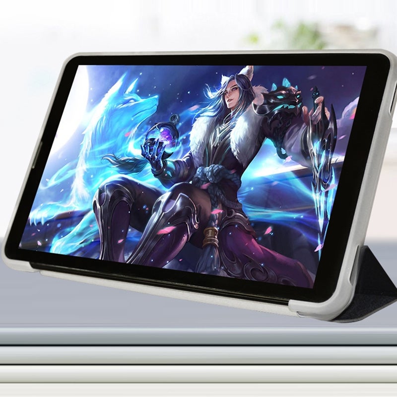 ألدو كيوب حافظة جلدية قلابة أفقية بتصميم نجمة مكسورة لجهاز Smile 1 اللوحي (فضي) - Image 5