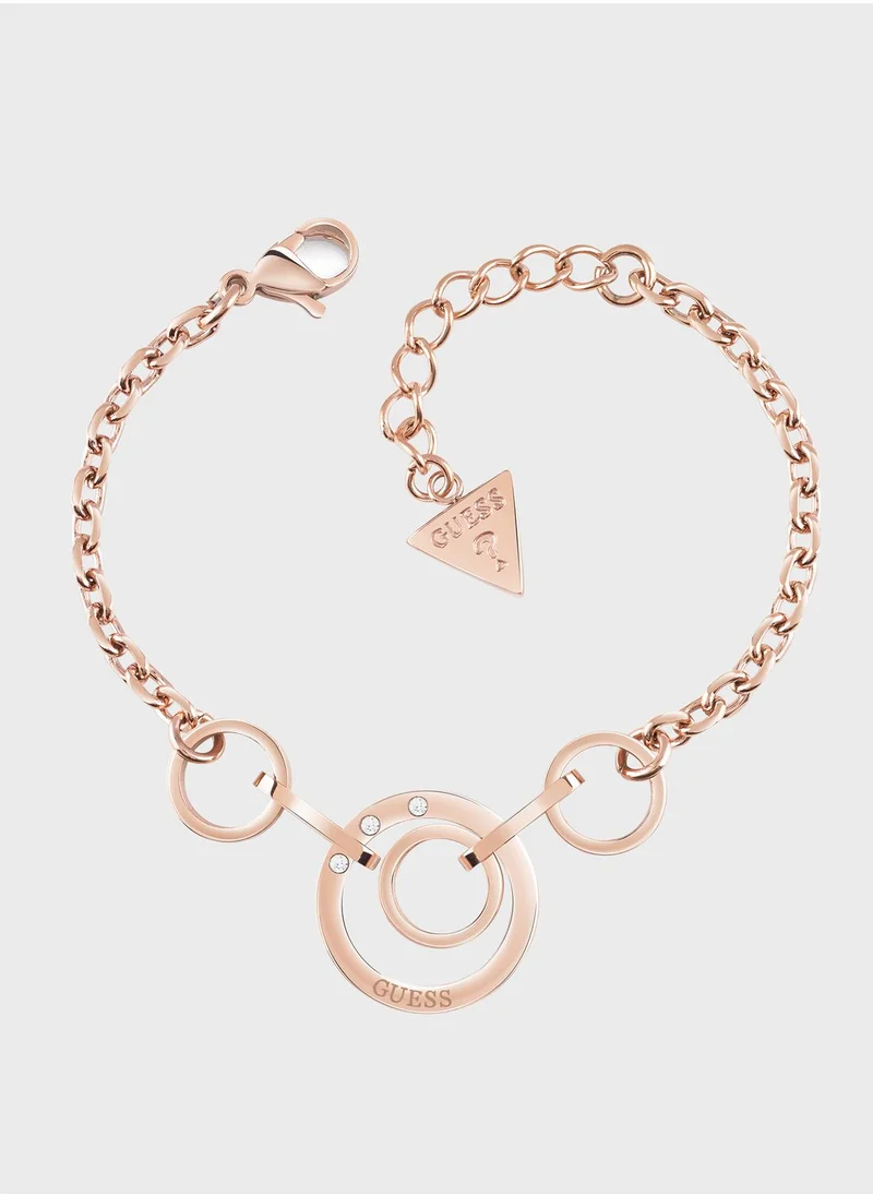 GUESS Circles Chain Detailed Bracelet