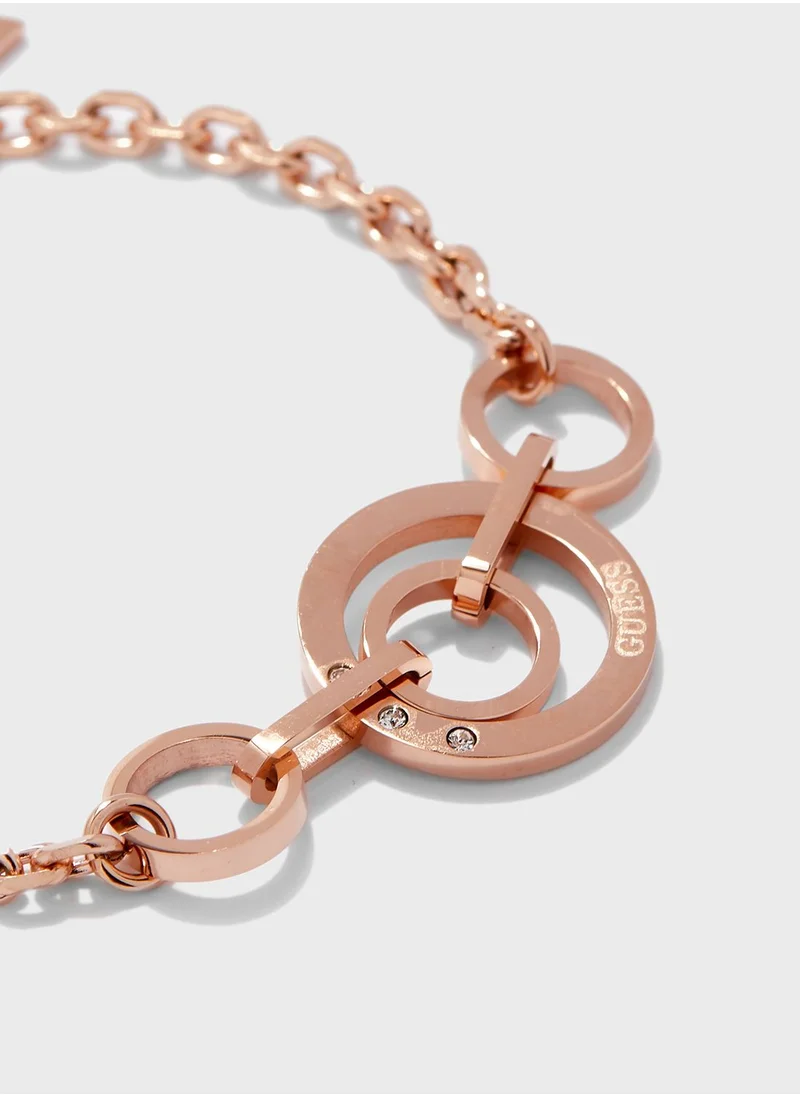 GUESS Circles Chain Detailed Bracelet