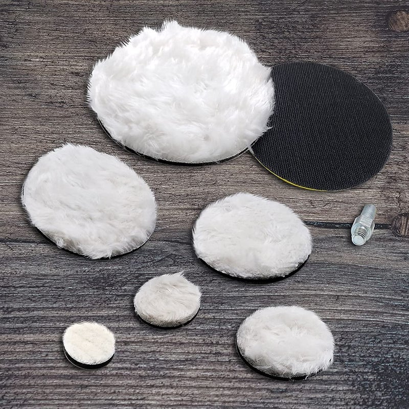 DIY Crafts Diy Crafts 10421 India 162 3" Polishing Kit Cerium Oxide Powder Felt Wheel Pad & Drill Adapter Tool, Multicolor, 7 Piece  - Image 4