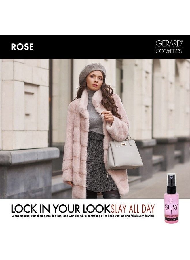 Gerard Cosmetics Slay All Day Setting Spray Controls Oil To Increase Makeup Longevity Helps Maintain Optimal Hydration Prevents Makeup from Settling in Pores Rose Mini 338 oz  - Image 4