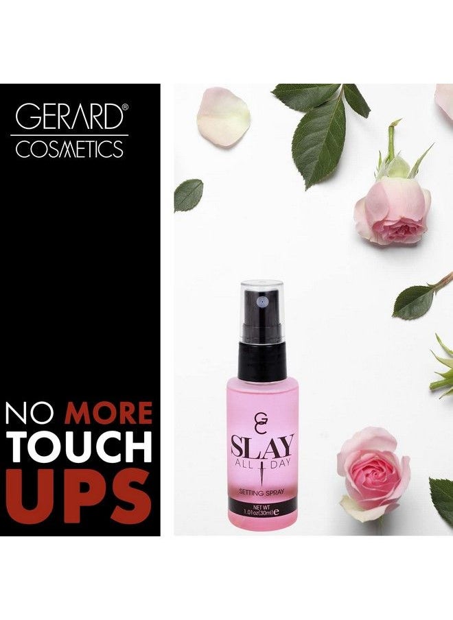 Gerard Cosmetics Slay All Day Setting Spray Controls Oil To Increase Makeup Longevity Helps Maintain Optimal Hydration Prevents Makeup from Settling in Pores Rose Mini 338 oz  - Image 3