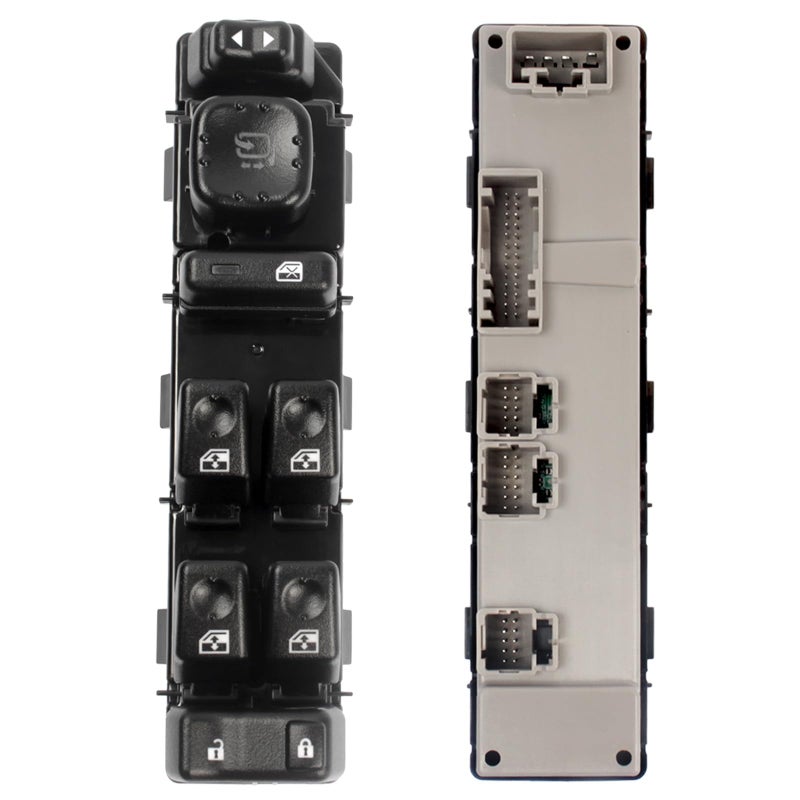 15883319 Front Left Power Master Window Switch with Folding Mirror Control Compatible with 20032006 Escalade Avalanche Silverado Suburban Tahoe Sierra Yukon Escalade H2