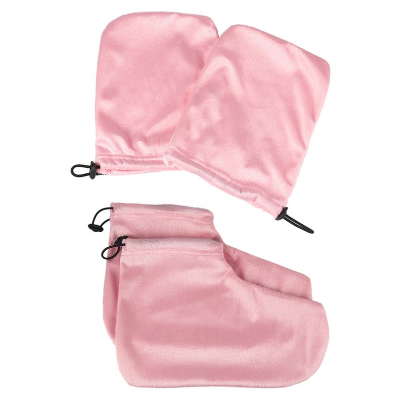 4 Pairs Therapy Supplies Wax Bathing Foot Covers Gloves Set Protective Foot Cover Mitten Kit - (1 Pair Glove + 1 Pair Foot Cover) - Image 2