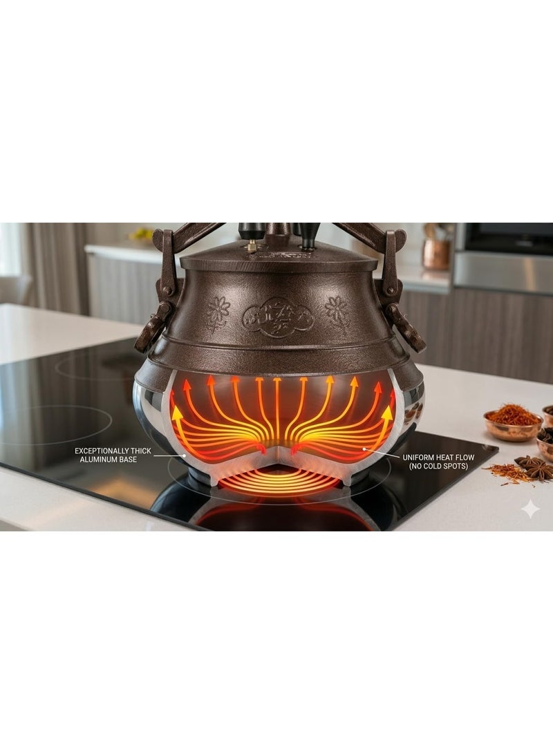Pressure Cooker Secure Cookerware Aluminum Kitchen Accessories Afghan Is Characterized by Fast and Delicious Cooking (5L) - Image 5