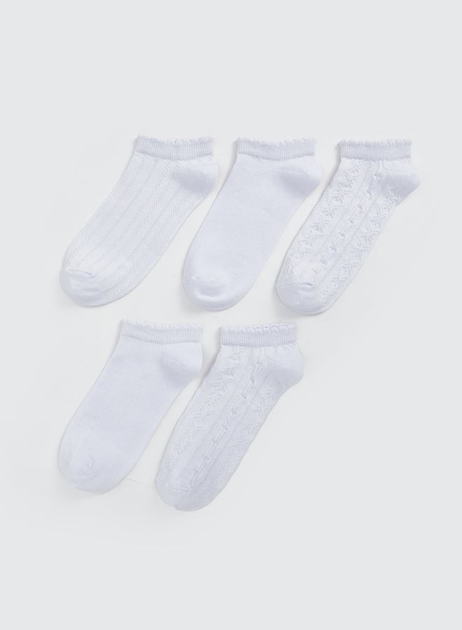 LC WAIKIKI Girls Trainer Socks 5 Pack - Image 1