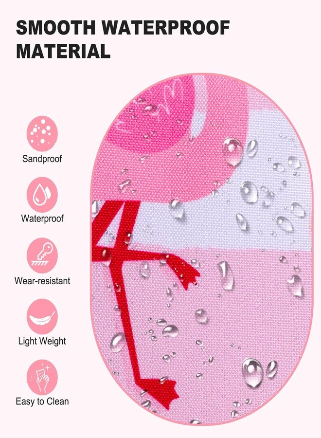 ISEYOU XXL Family Beach Bag, Large Beach Bag with Zip, Waterproof, Sandproof, Handbag, Shoulder Bag, Women's 45L, Foldable Ultralight Swimming Bag for Holiday, Travel, Gym, Picnic, pink, XXL - Image 3