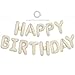 TONIFUL Cream White Happy Birthday Balloons Banner 16 Inch Mylar Foil Letters Sign Bunting Reusable for Girls Boys Kids Adults Decorations and Party Supplies - Image 3