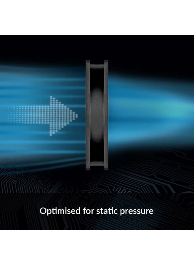 Arctic P12 (5 Pack) - 120 mm Case Fan, Pressure-optimised, Quiet Motor, Computer, Fan Speed: 1800 RPM - Black - Image 2
