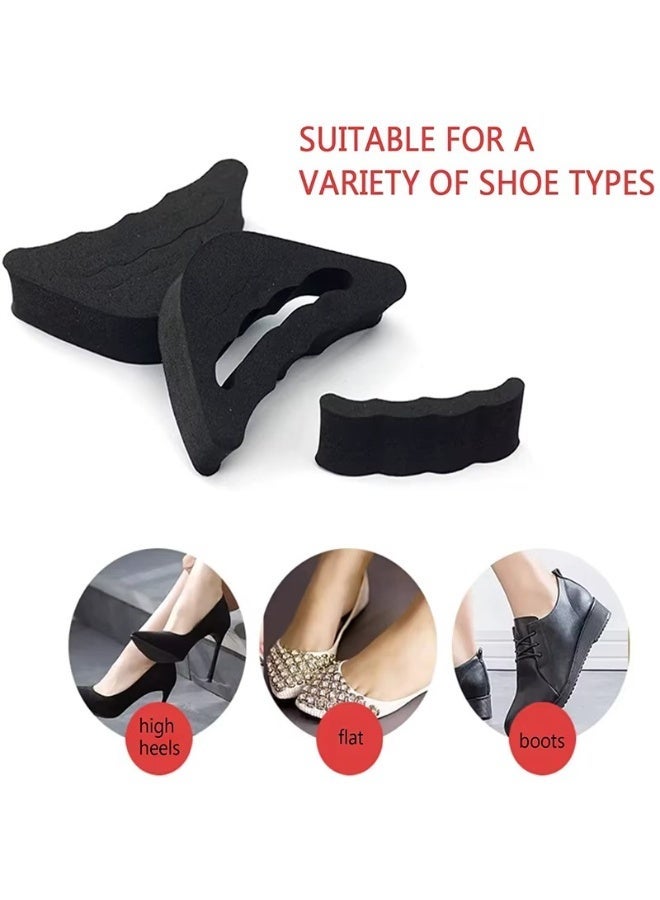 2 Pcs Foam Forefoot Insert Pad for Women High Heels Toe Plug Half Sponge Shoes Cushion Feet Filler Insoles Anti-Pain Pads (Black) - Image 4