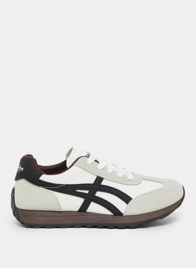 Styli Styli Color Block Contrast Lined Lace-Up Sneakers
