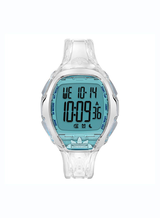Adidas Uni Athletics One Blu Dl Wht Cs 45 Mm Qtz Dig Res Ss25 - Image 1