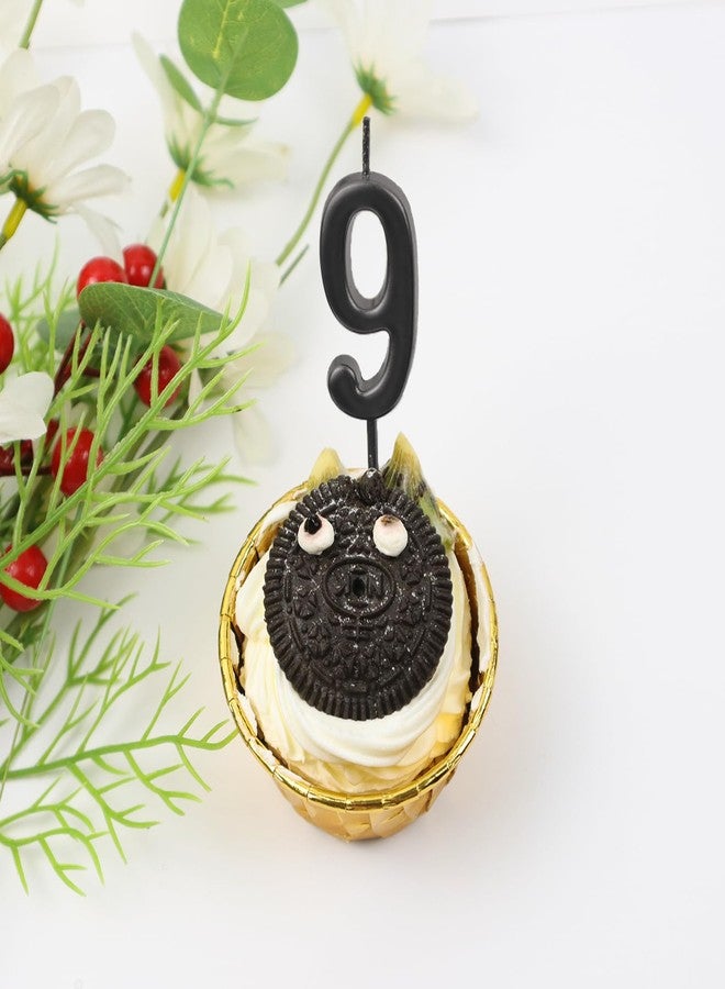 Chanseen 10Pcs Black Number Candles 0 1 2 3 4 5 6 7 8 9 Birthday Candles for Cake Cupcake Decorations Party Wedding Anniversary Halloween Celebration Supplies Men Women - Image 5