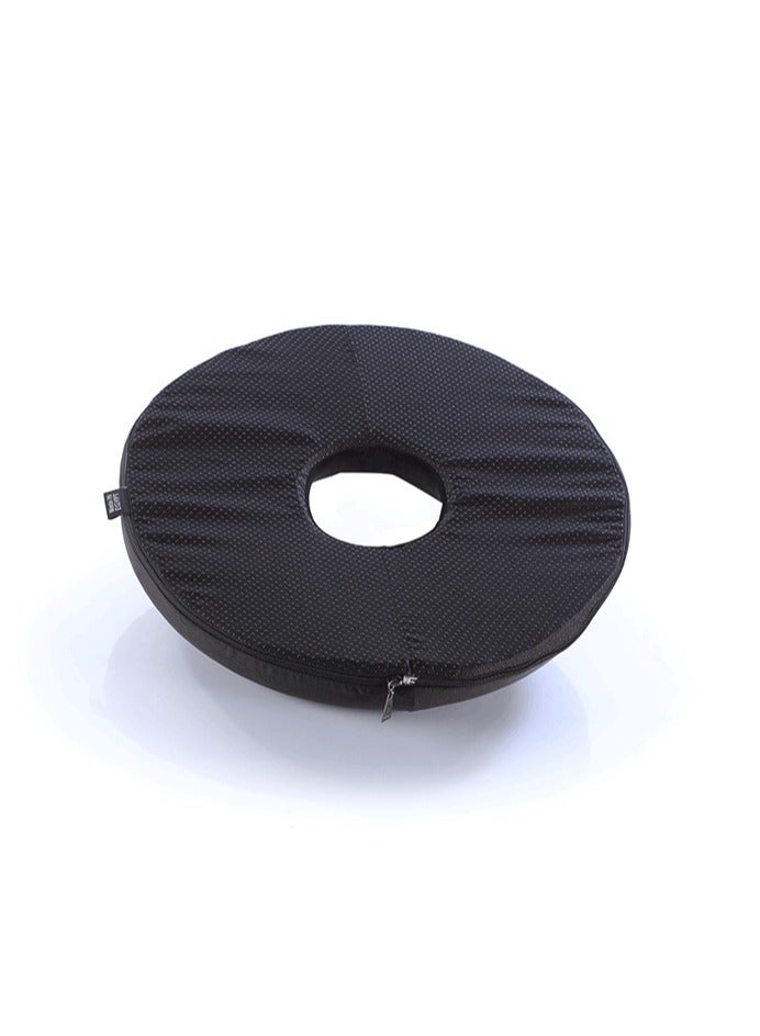 ماكس كمفورت مقعد بواسير طبي من الميمورى فوم بتصميم دائرى للوقاية من آلالام البواسير , لون اسود - Image 2