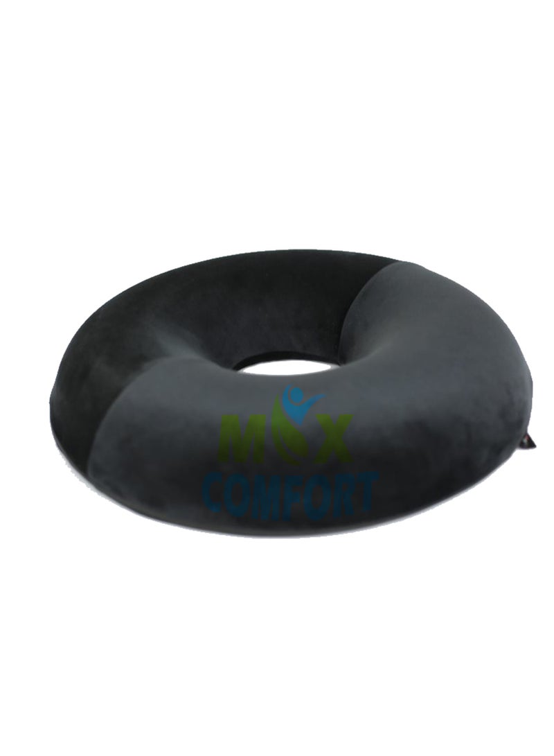 ماكس كمفورت مقعد بواسير طبي من الميمورى فوم بتصميم دائرى للوقاية من آلالام البواسير , لون اسود - Image 4