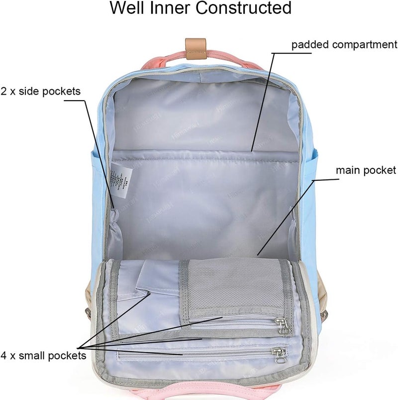 Himawari School Waterproof Backpack 14.9" College Vintage Travel Bag for Women，14 inch Laptop for Student - Image 3