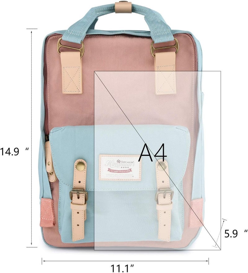 Himawari School Waterproof Backpack 14.9" College Vintage Travel Bag for Women，14 inch Laptop for Student - Image 2