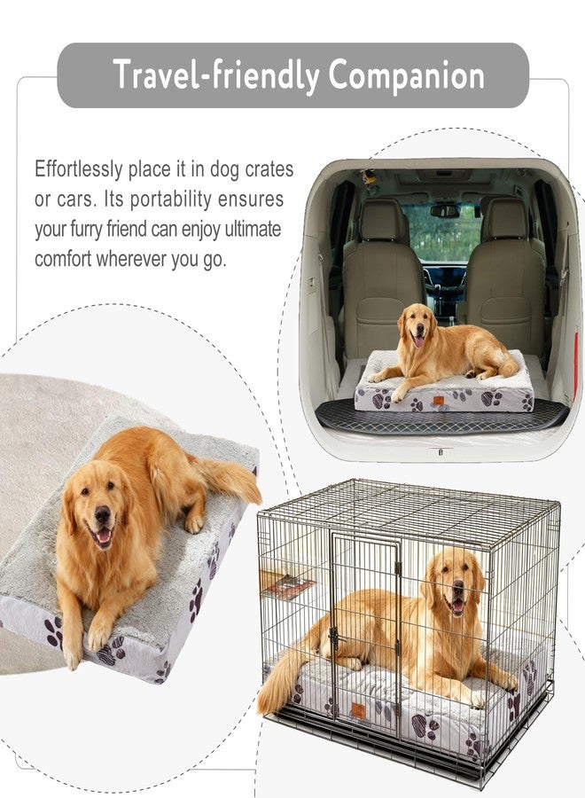 CAPT.SNOOZE Waterproof Orthopedic Dog Bed for Large Medium Sized Dogs 35x22 Inch - Egg Crate Foam Pet Crate Bed with Removable Washable Cover, Plush Top Anti-Slip Bed Mat, Dark Grey - Image 4