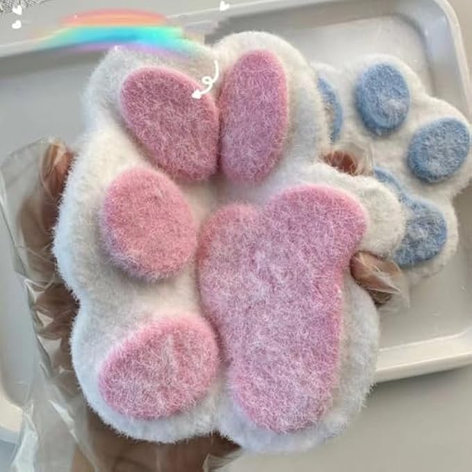 FENDOUNIU Squishy Cat Paw Squeeze Toys, Giant Paw Squishy for Kids Adults, Squishy Stress Relief Toy of Lightweight and BPA Free, Squeezable, Portable, Washable, Gift Toys (4.7in Transparent pink) - Image 2
