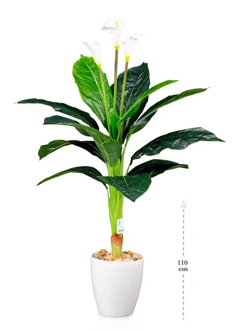 co arma Artificial tree simulating the amazing calla tree with its natural feel, 110 cm high  - Image 1