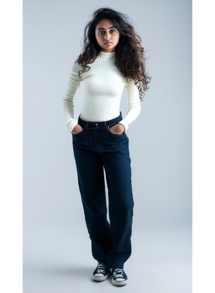 GUESS Guess Women Long Sleeve Off White Winter Top - Xsmall  - Image 1