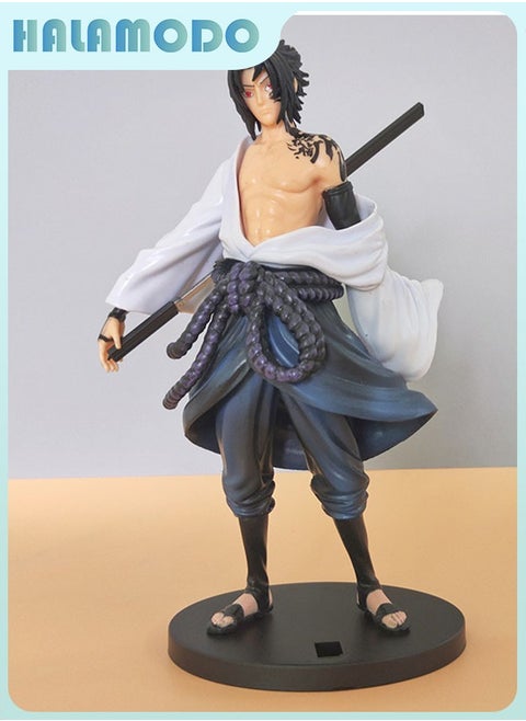 Naruto 23cm Anime Figure of Cursed Seal Sasuke in Standing Position, Cool Desktop Decoration