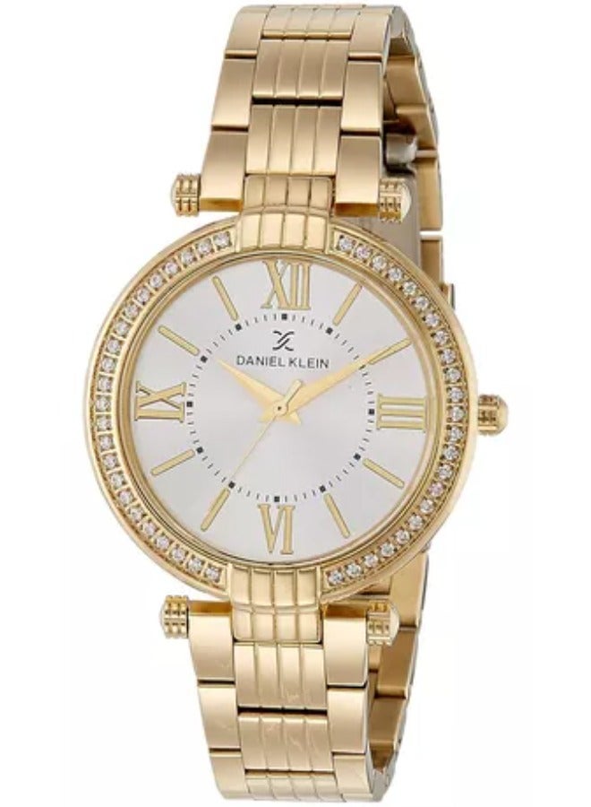 DANIEL KLEIN ساعة دانيال كلاين انالوج بمينا فضي للنساء - DK11138-1 - Image 1