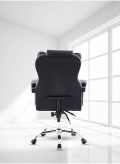 Multiwood Executive Office Chair with Luxurious PU Leather, Chrome Base, Back and Height Adjustment  - Image 4