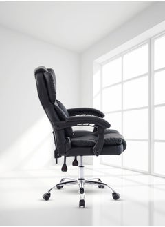 Multiwood Executive Office Chair with Luxurious PU Leather, Chrome Base, Back and Height Adjustment  - Image 3