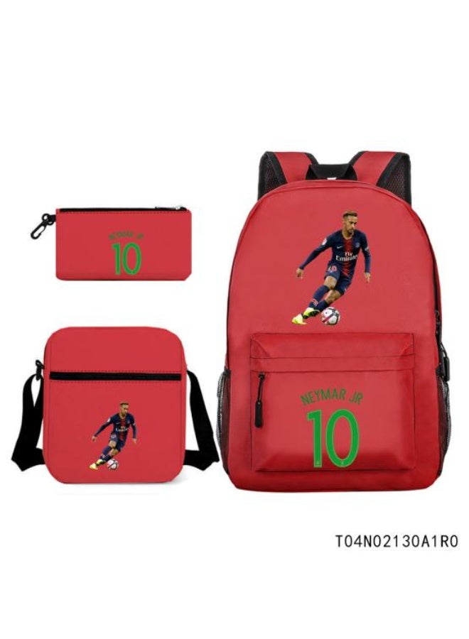 Exquisite animation-style backpack three-piece set, full of design, super storage to help travel - 530  - Image 1