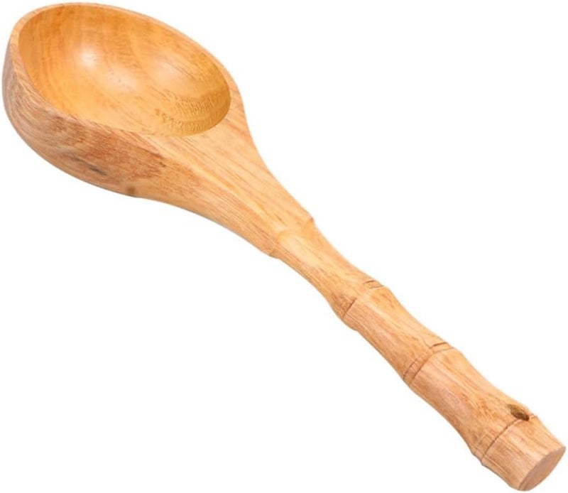Wooden Cooking Spoon Handmade Kitchen Utensil for Soup Porridge and Stew - Image 1