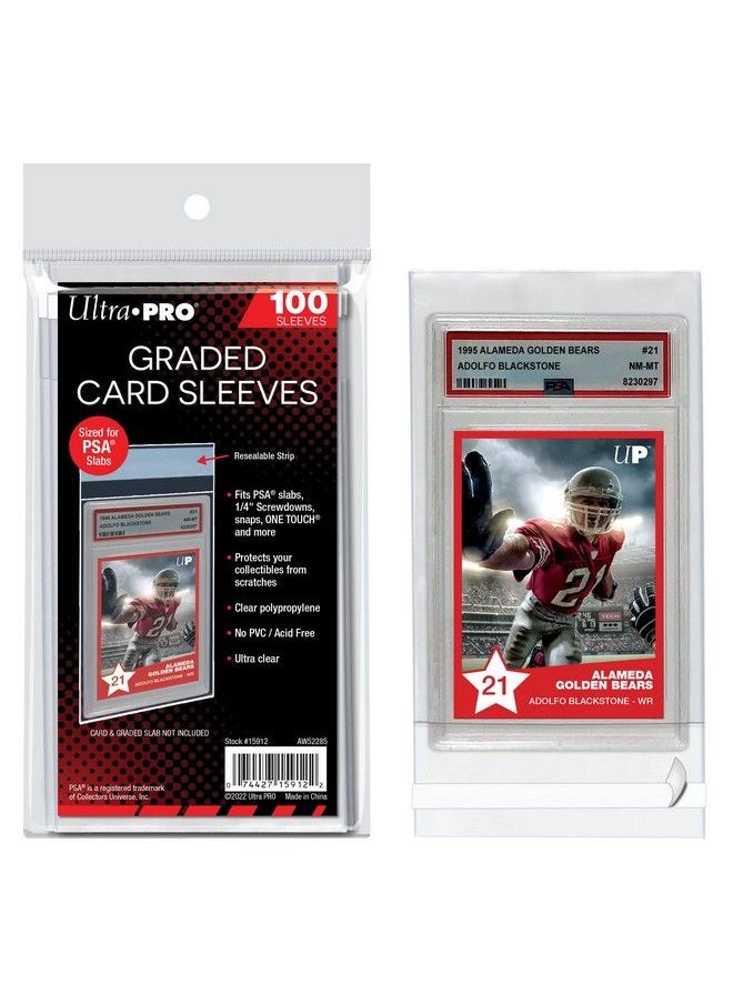 Ultra Pro Psa Graded Card Slab Resealable Sleeves (100 Ct.) Ultimate Collectible Sports Cards Protection Trading Cards & Graded Cards Keep Valuable Card Slabs Clean & Safe Against Scratches  - Image 2